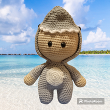 Load image into Gallery viewer, Doll in Shark Suit Crocheted Amigurumi Toy