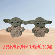 Load image into Gallery viewer, Crocheted Baby Alien Amigurumi Toy