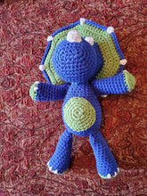 Load image into Gallery viewer, &quot;TOMMY the Triceratops&quot; Crocheted Amigurami Toy