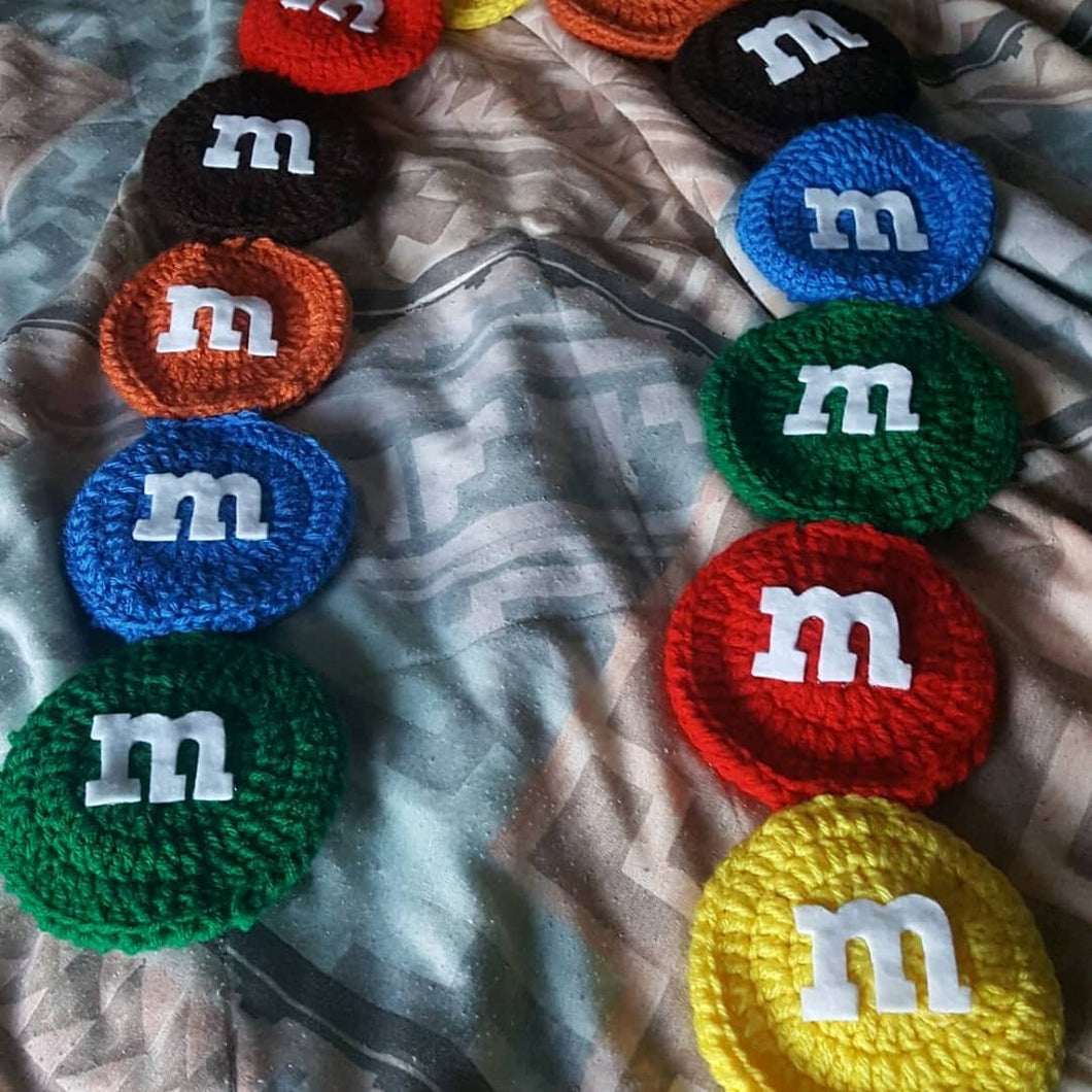 Crocheted M&M Scarf