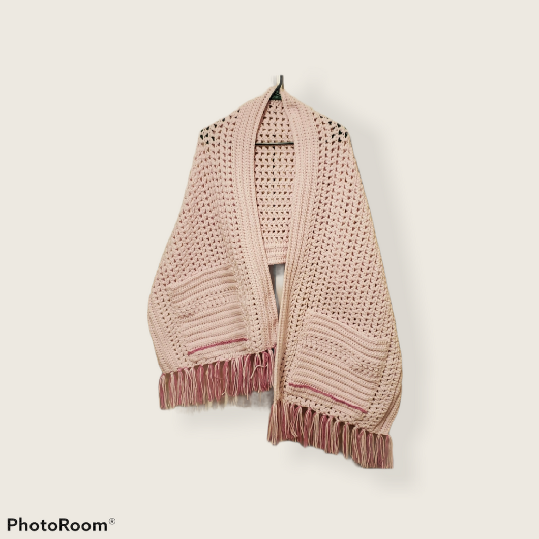 With or Without Pockets Crochet Shawl