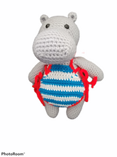 Load image into Gallery viewer, &quot;Holly the Hippo&quot; Crocheted Amigurami Toy