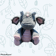 Load image into Gallery viewer, &quot;Crooked&quot; the baby dragon crocheted amigurami toy