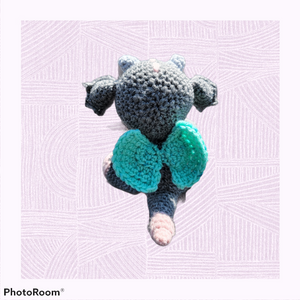 "Crooked" the baby dragon crocheted amigurami toy