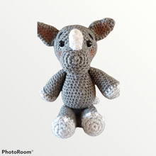 Load image into Gallery viewer, &quot;Rocky Ro&quot; Crocheted Amigurami Rhino